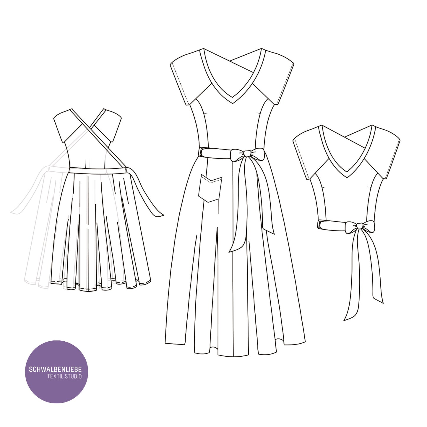 schnittmuster. BLUSE & KLEID | BERNADETTE