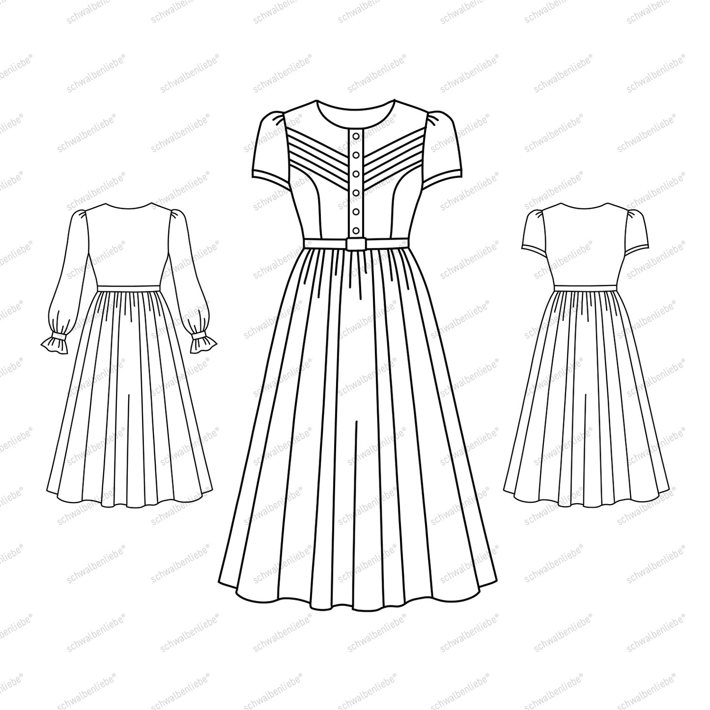 schnittmuster. BRYNJA | Biesenkleid